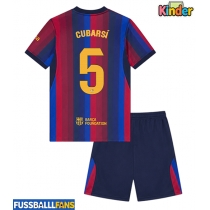 Barcelona Pau Cubarsi #5 Heimtrikotsatz Kinder 2026-27 Kurzarm (+ Kurze Hosen)